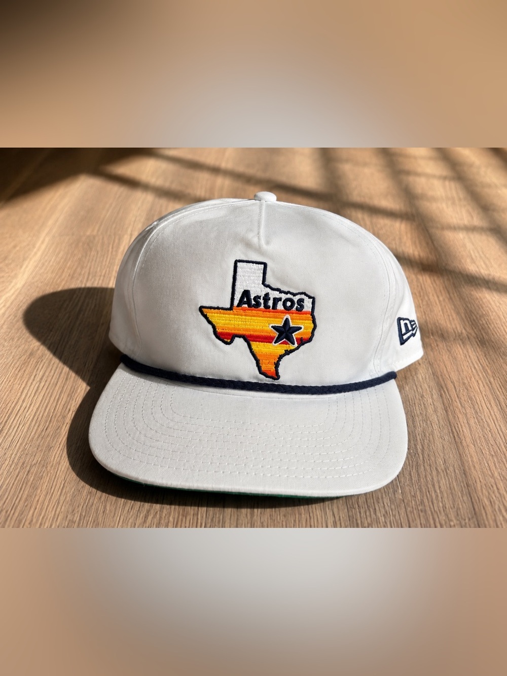 New Era Houston Astros Retro Texas Logo Golfer Snapback Hat White